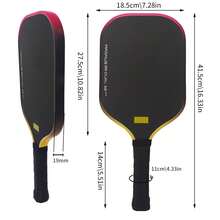 1 Pc T700 Cold-Pressed Magnus 3S Dual 14mm Pickleball Paddle, Hyperion 3S Dual 16mm Pickleball Paddle, Matte Surface - Multicolor - View 3