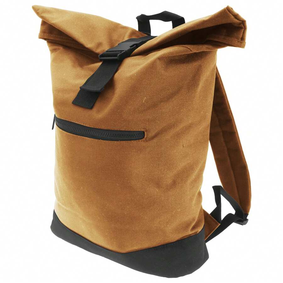 Bagbase Roll-Top Backpack / Rucksack / Bag (12 Litres) (Pack Of 2) (Caramel) - 100% Polyester - (BC4177) - View 1