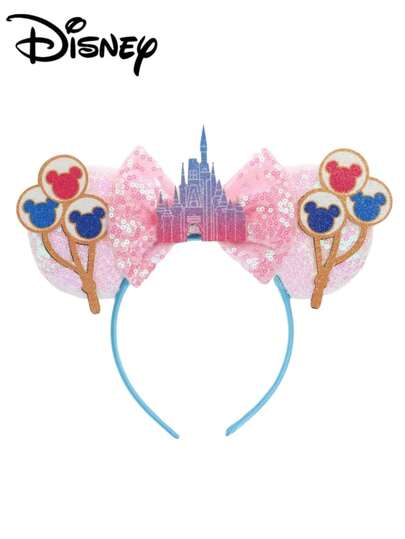  1pc Disney Series Headband With Soft Bow, Cute Minnie Mouse Ears, Suitable For Daily Wear, Princess Party, Birthday Party, Gift, Makeup Party, Fashion Hair Accessory, Holiday Party Headband For Women