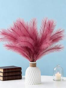 20 piezas/10 piezas Hierba artificial de espadaña estilo bohemio, flores falsas esponjosas de espadaña, relleno de plantas acuáticas para jarrones, decoración rústica del hogar y la cocina, decoración bohemia para habitaciones, bodas y fiestas (rosa rojo) - Rosa Fucsia - Ver 5