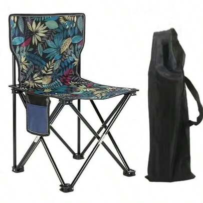 Portable Folding Camping Stool, Lightweight Shoulder Chair For Outdoor Camping, Suitable For Fishing, Hiking, Gardening And Beach Activities, Comes With A Carrying Bag.