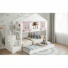 Bed Bases & Foundations - White+Pink - View 7