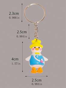 6pcs New Cute Duck Keychain Pendant, Creative Student Reward Small Gift - Multicolor - View 5