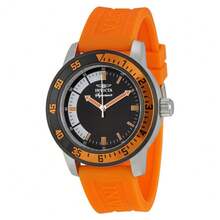 Invicta Signature II Black Dial Stainless Steel Orange Rubber Men's Watch 7466 - 均碼 - 查看 1