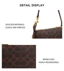 Coach Plaza Printed Women's Single Shoulder Handbag CCD38B4YDT - 楓棕色CCD38B4YDT - 查看 8