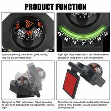 带坡度计的车载仪表盘指南针 高精度导航车载支架指南针 可折叠球形指南针 适用于车辆和船舶 二合一 - A - 查看 9
