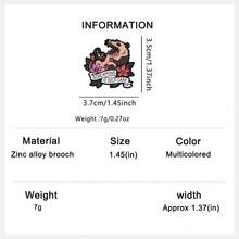 1 pieza Broche de esmalte con el opossum gritando "El grito es autocuidado" | Broche lindo para ropa, insignias de maletín, broches de mochila, estilo de dibujos animados por DMLSKY - Multicolor - Ver 9