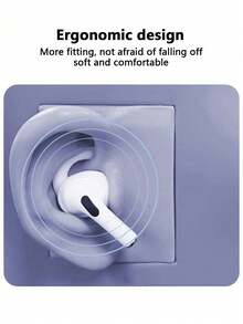 3 Pairs Silicone Anti-Lost Earphone Hooks, Suitable Compatible With Apple Bluetooth Earbuds - White - View 3