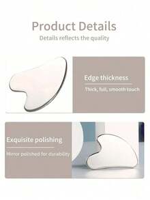 1pc Stainless Steel Heart-Shaped Gua Sha Board, For Facial Massage, Portable Muscle Relaxation Massage Board, For Body, Eyes And Neck Massage, Beauty, Spa, Self-Care, Skincare, Beautician Supplies, Facial Massage Tool - 彩色 - 查看 8