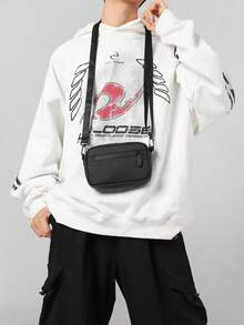 1pc Sling Bag, Waterproof Lightweight Camera Bag, Suitable For Travel And Daily Commute - Black - View 2