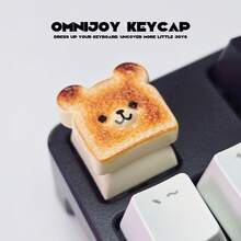 一套动物主题键帽，包含可爱的猫爪和熊图案，卡通风格键帽，适用于游戏和办公键盘，独特的节日礼物 - 彩色 - 查看 7