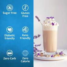 Syruvia Sugar-Free Lavender Syrup - 25.4 Fl Oz. Premium Coffee Flavoring Syrup. 0 Calories, Kosher, And Gluten-Free. Perfect For Drinks, Sodas, Shakes, Desserts, And More. - 25.4 Fl Oz - View 4