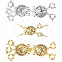 Bộ 1/2/4 dây chuyền nữ bằng đồng với khóa nhiều lớp, khóa an toàn chống xoắn bằng vàng 14K/bạc, dây nối dài. - Nhiều màu - Xem 1