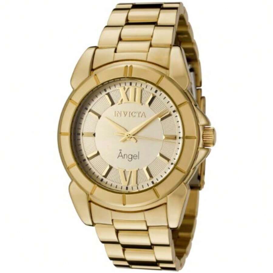 Invicta Women's 0459 Angel Collection Rhodium-Plated Gold-Tone Watch - one-size - View 1