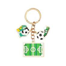 Football Player Keychain, Alloy Material Sport Style Key Ring, Fashion Creativity Design I Love Football Jewelry Gift Football Pendant Keychain Football Lovers - Multicolor - View 12