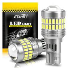 TOAUTO 2PCS T15 3030+3014 48chips W16W LED Backup Light Reserve Lamp Canbus Bulbs NO Error High Power LED Canbus W16W WHITE - T15 - View 10