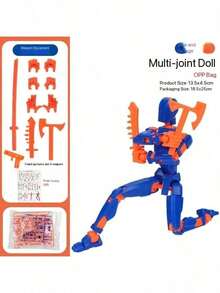 Bộ mô hình hành động Titan 13 có thể tạo dáng - Mô hình robot T13 hoàn chỉnh để sưu tầm, vật trang trí và trưng bày để bàn được in 3D, robot nhỏ, robot không gian. - nhiều màu - Xem 4