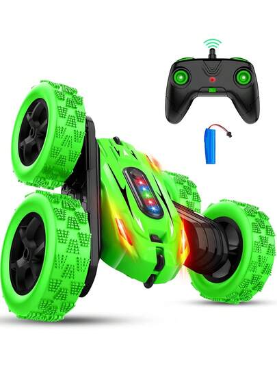 سيارة ريموت كنترول قفز 360 درجة، سيارة ريموت كنترول رباعية الدفع 2.4 جيجاهرتز قابلة للانعطاف 360 درجة والقلب 180 درجة، لعبة خارجية مناسبة للأطفال من 4 إلى 8 سنوات، مناسبة للأعمار 6+، هدية إبداعية للأولاد والبنات من 6 إلى 12 سنة