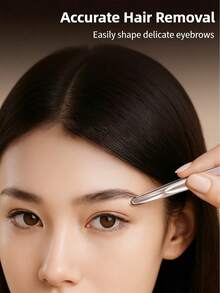 1/2pcs High Precision Gold/Silver Eyebrow & Facial Hair Trimmer Tweezers | Seamless Handle, Precise Short Hair Trimming, Easy Eyebrow, Mustache & Sideburn Shaping - Unisex Grooming Tool, Stainless Steel, Non-Electric - Multicolor - View 4