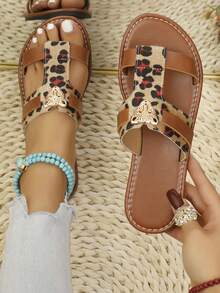 2026 Women's Sandals, French Style Open Toe Comfortable Beach Holiday Shoes - Mocha Brown - View 4