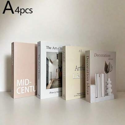 3/4册仿古书装饰摆件，豪华装饰书，客厅装饰，家居装饰，咖啡桌摆件，现代时尚装饰书，可堆叠展示书，酒店装饰，礼品