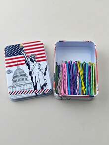 100个/50个女士发夹盒装，彩色钢夹，波浪形单丝夹，发饰套装，小夹子，女孩刘海夹，发夹，顶部夹，边缘夹，爪夹，发爪，发卡，发夹，发饰 - 彩色 - 查看 23