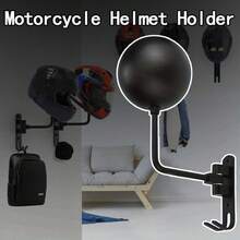 Soporte de pared giratorio 180° para exhibir y almacenar cascos, esencial para entusiastas del ciclismo, combina funcionalidad de almacenamiento y estética de exhibición, puede almacenar cascos adecuadamente y utilizar eficientemente el espacio de la pared - 1 soporte giratorio para casco - Ver 2