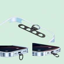 3Pcs 0.3mm Metal Phone Tether Tab, Metal Phone Patch, Universal Cellphone Lanyard Pad - Black - View 3