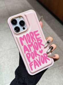 1pc New Thick Anti-Scratch Leather Texture Phone Protective Case, Suitable For IPhone 15 Pro Max, 14 Plus, 13 Pro Max, 12, 11, 7G, 7P, IX, XR, XS Max, 17 Pro, Air, With Camera Bump And Anti-Drop Protection - Pink - View 1