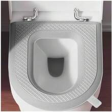 1pc All-Season Washable Toilet Seat Cover With Handle, Thick Adhesive Soft Molded Design Toilet Seat Cushion, Waterproof Cartoon Toilet Seat Pad, Suitable For All Seasons - Multicolor - View 3