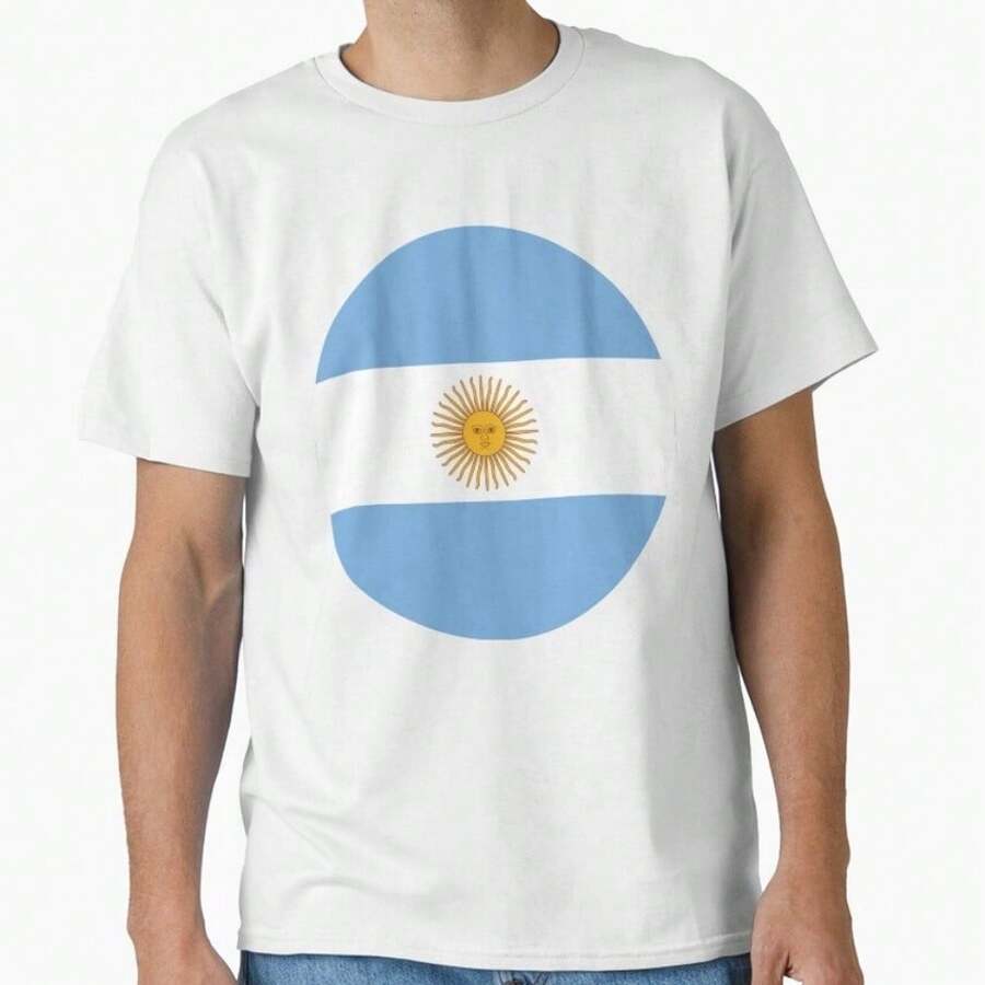 Argentina Flag Classic T-Shirt - trắng - Xem 1