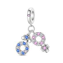 A Silver Plated Couple Series - Detachable Magnetic Cat Capybara Pendant Suitable For 3mm Bracelet Bracelet DIY Pendant, Ladies' Fashion Jewelry Holiday Birthday Gift - Multicolor - View 15