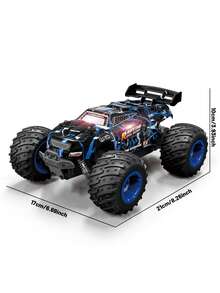 1 buah Mobil Remote Control Segala Medan, Mobil Remote Control Kecepatan Tinggi, Desain Stylish, 2.4GHz dengan Lampu Depan LED, Baterai Isi Ulang, Cocok untuk Berbagai Medan, Truk RC Off-Road Kecepatan Tinggi 2WD, Truk Monster, Mainan untuk Anak Laki-laki, Dewasa, Hadiah Natal, Hadiah Ulang Tahun - MultiWarna - View 3