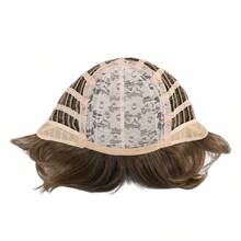 10 Inch Blonde Women's Short Straight Layered Wig, Natural Style Synthetic Hair Wig - Gold - View 12