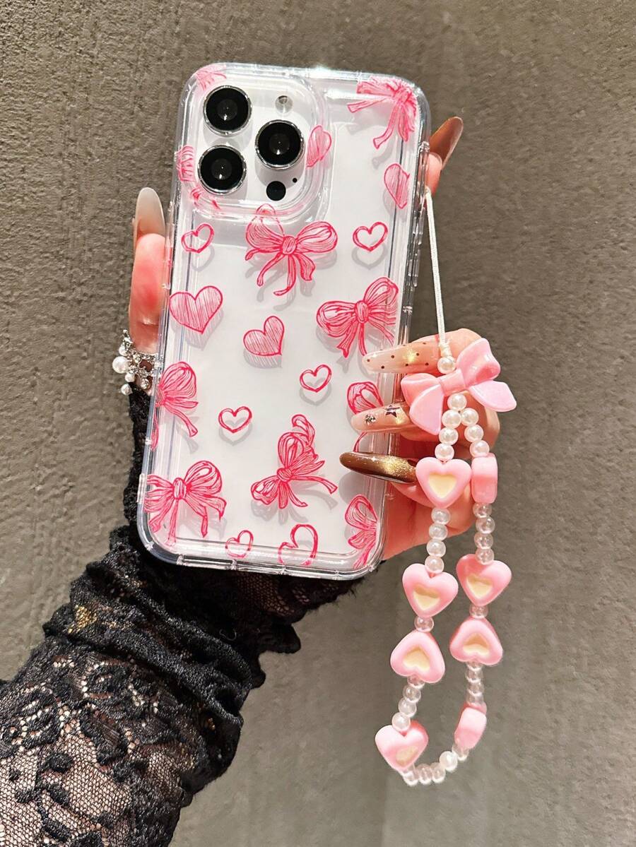 Ốp lưng điện thoại silicon trong suốt chất lượng cao, đơn giản, dễ thương, chống sốc toàn thân, bóng bẩy, kèm dây đeo hình trái tim ngọc trai, tương thích với iPhone 15/15 Pro Max/15 Pro/15 Plus/11/12/13/14/16 Pro Max/XS/XR/11 Pro/11 Pro Max/12 Pro/12 Pro Max/13 Pro/13 Pro Max/7 Plus/14 Pro/14 Pro Max/14 Plus/16 Pro/16 Plus/7 Plus/8 Plus/8/SE2, phiên bản quốc tế, không phải phiên bản nội địa. - Nhiều màu - Xem 1
