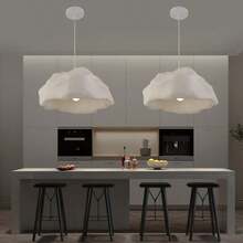 ZHUO LANG DA 1pc Cement & Concrete Foam Pendant Light, Cream Modern Style Suitable For Various Rooms, Living Room, Bedroom, Tea Room, Dining Room, Cafe (Excluding Bulb And Light Source) - White - View 6