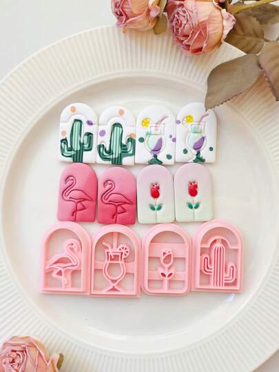 Sommer Kollektion Polymer Ton Ausstecher Form mit hoher Präzision DIY handgefertigtes Ohrring Schmuck Weichton Formwerkzeuge, Präzisionsmesser Formen - Bastelzubehör - Für Schmuckherstellung & Bastler - Perfektes Geschenk für DIY Enthusiasten