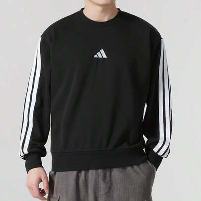 Adidas Men's Crew Neck Pullover Sweatshirt, Sports Activewear Top JE6372