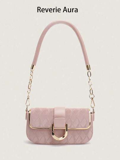 女士时尚简约腋下小方形单肩包斜挎包手提包，时尚配饰 2025 新品