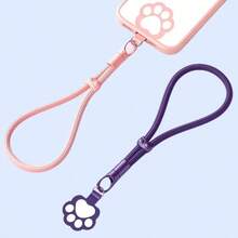 Cat Element Silicone 360° Rotatable Phone Lanyard With Cat Lock Adjustable Anti-Lost Soft Phone Wrist Strap Birthday Gift Spring - Purple - View 8