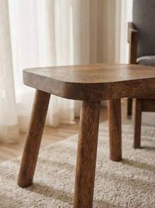 Cirelle 1pc Wooden Medieval Plant Stand, Shoe Bench, Step Stool, 9.41 Inch (24cm) High Planter Table, For Indoor Plants, Modern Accent Table, Flower Pot Riser, Small Round Side/End Table - Multicolor - View 4