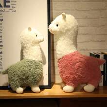 1pc Cute Alpaca Plush Doll, 8 Inch Realistic Stuffed Animal Doll, Gift For Kids, Home Decor, Sleeping Pillow, Desktop Ornament, Holiday Gift - 彩色 - 查看 3