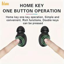 Briame Mini Bluetooth Earphones, Wireless Headphones, Hands-Free Calling Earbuds With Microphone, 150mAh Battery - Black - View 6