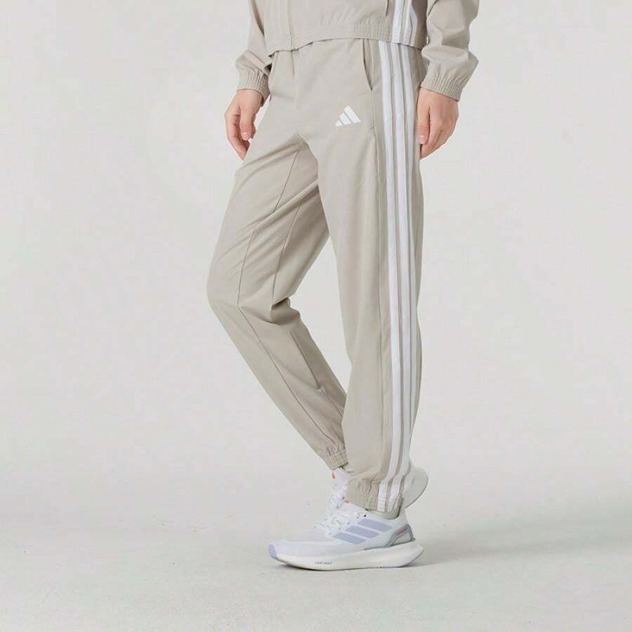 Adidas TE 3S WOVEN PT Women's Woven Pants, Training Sports Pants, Running Loose Pants JD6522 - Light Khaki - View 1