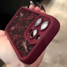 Ojos que miran en las profundidades sangrientas y carnales.funda de teléfono Fundas compatibles con ,Apple,VIVO,OPPO,,, y Honor.Fabricadas en silicona TPU,ofrecen protección contra golpes y caídas. - Burdeos - Ver 5