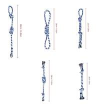 1pc Pet Dog Tug Of War Toy, Chew Rope Knot Ball Interactive Toy - Dark Blue - View 8