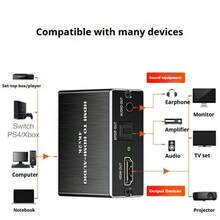 4K Audio Extractor - Splitter With TOSLINK SPDIF Optical And 3.5mm Stereo Output | Compatible With TVs, PCs, Blu-Ray, DVD, And HD Players | 30Hz Audio Extraction - View 9