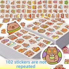 102pcs Capybara Stickers, Creative Capybara Animal Stickers For Luggage, Phone - 102pcs - View 9