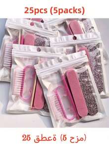 Bộ dụng cụ làm móng tay và móng chân dùng một lần 50/25/5 món, gồm dũa móng mini và que gỗ cam, dũa móng hai mặt, dụng cụ đẩy biểu bì bằng gỗ, dụng cụ làm sạch móng, que làm móng, thích hợp cho làm móng chuyên nghiệp và tại nhà, dụng cụ chăm sóc móng thiết yếu | Bộ dụng cụ làm móng chuyên nghiệp | Dụng cụ chăm sóc móng tự làm | Dụng cụ dành cho kỹ thuật viên làm móng - 1 miếng bọt biển màu hồng - Xem 14