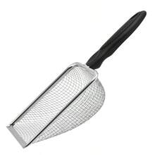 1pc Stainless Steel Mesh Litter Scoop, Long Handle Cat Litter Scooper For Cat Litter Box, Pet Waste Cleanup - Multicolor - View 9